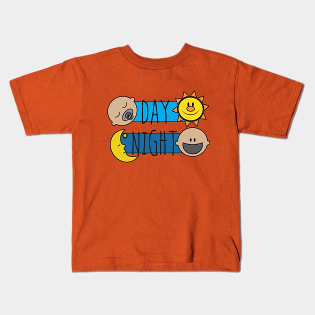 day and night Kids T-Shirt by elmirana